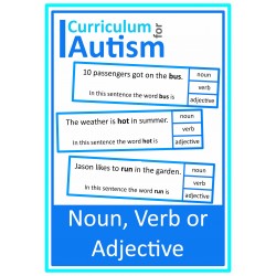 Noun, Verb or Adjective Sentence Cards